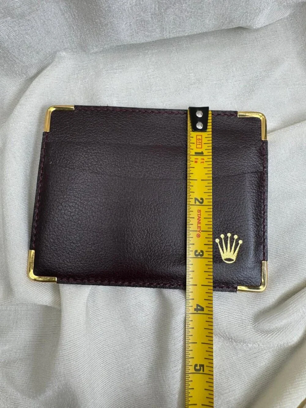 Authentic Rolex Geneva Brown Wallet Card Holder 01.01.70.05